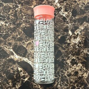 20oz Love Themed Pink Water Bottle